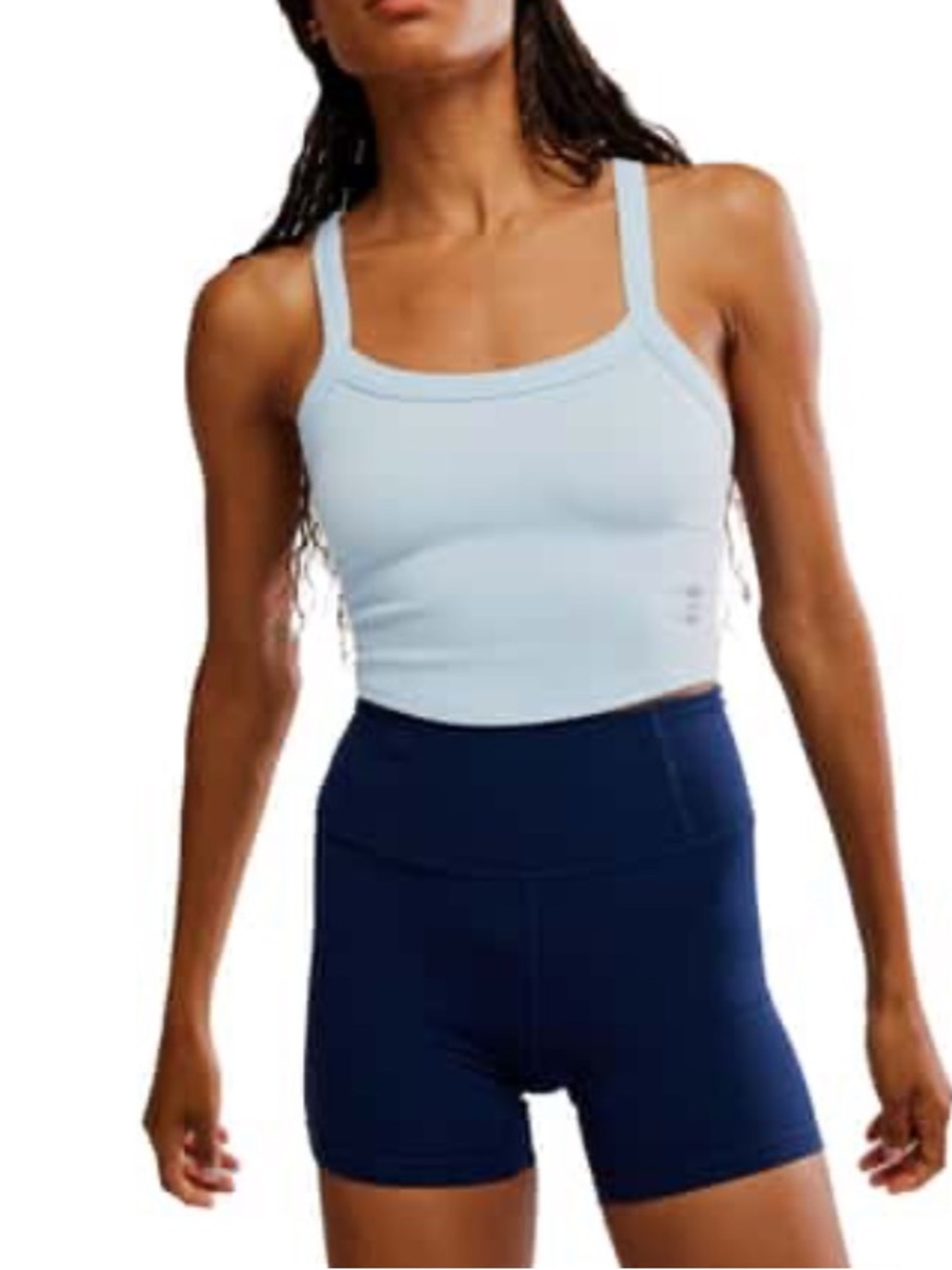 NWOT Free People Women's All Clear Cami Solid Tank Top light blue m/l